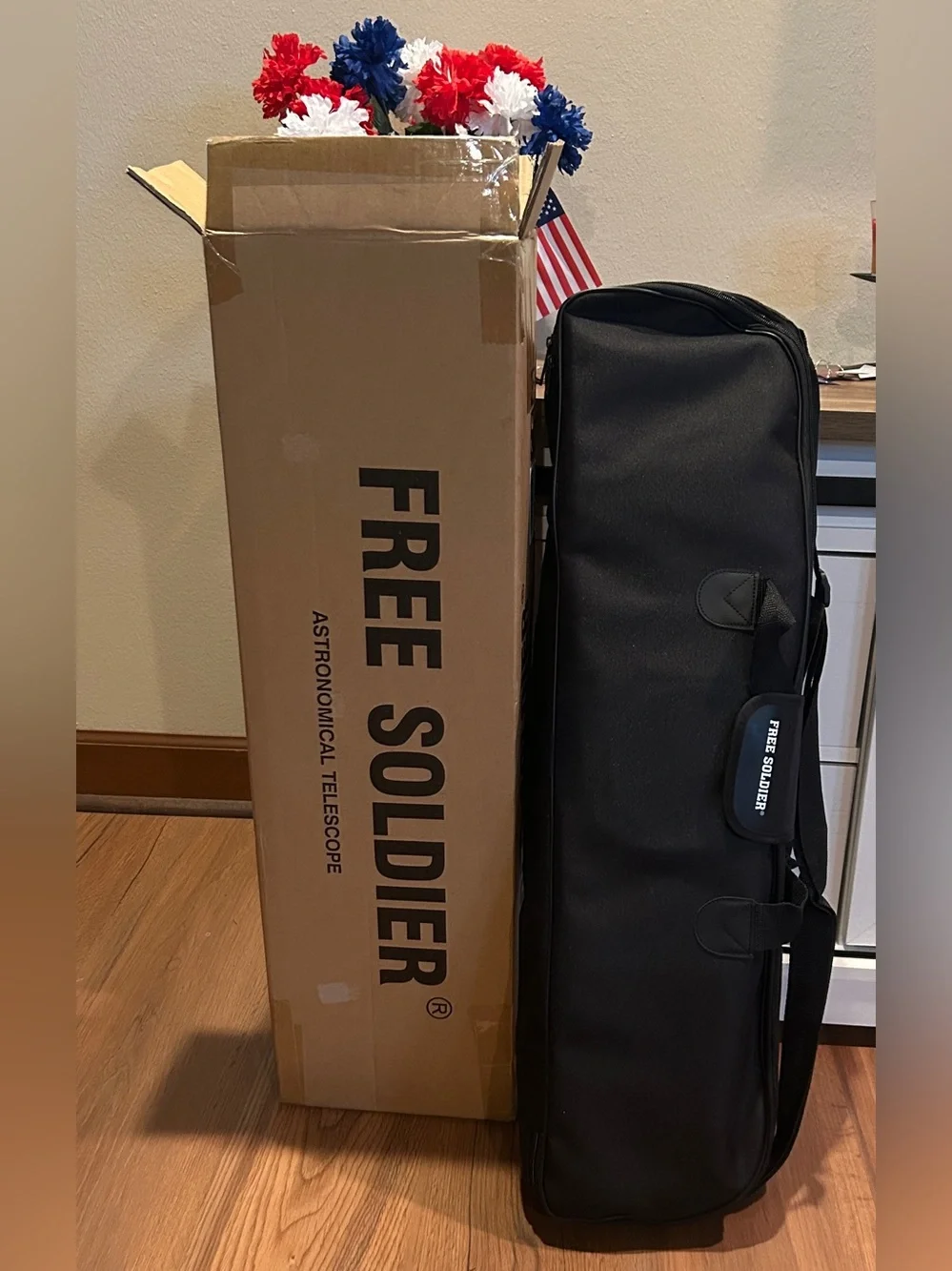 Free Soldier Black & White Telescope w/ Tripod-Compact Astronomical Telescope🤍